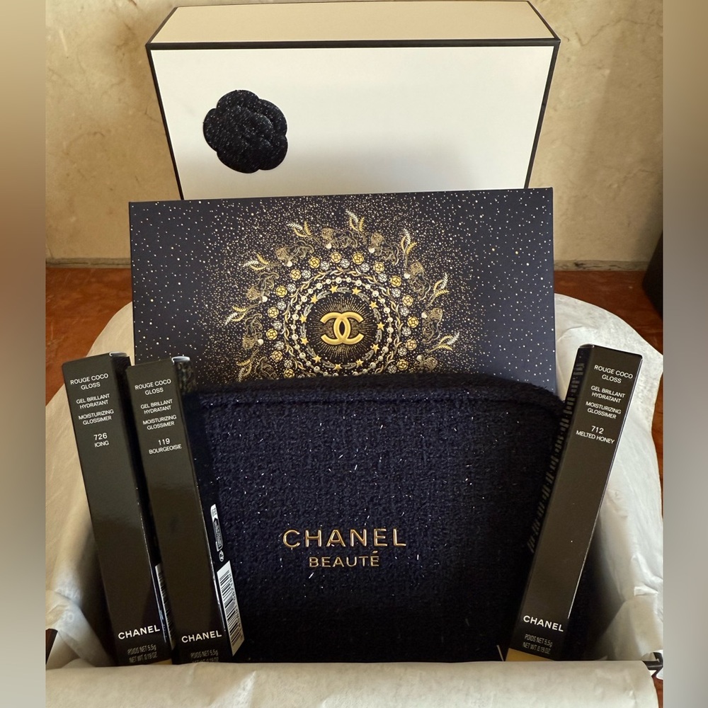 Chanel Beauté Gift Set with Three Moisturizing Lipglosses
